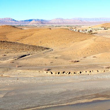 kahverengi inşaat Vadisi Fas Afrika,