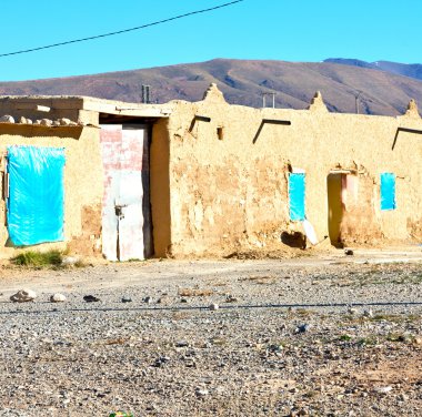 kahverengi inşaat Vadisi Fas Afrika,