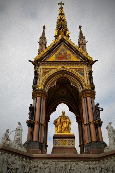 Albert monument à Londres Royaume-Uni kingdome et vieille construction — Photo