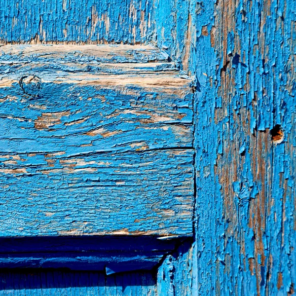 Greece home texture of a blue antique wooden old door in santori — Stock Photo, Image