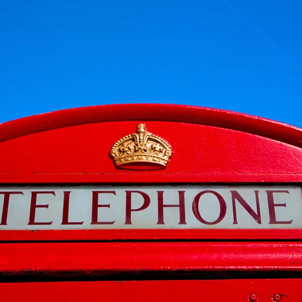 Telefono in Inghilterra Londra obsoleto box classico britannico icona — Foto Stock