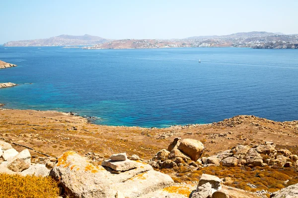 Templo en delos greece el sitio de la ruina —  Fotos de Stock