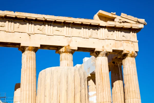 In greece the   and historical place parthenon — Stock Photo, Image