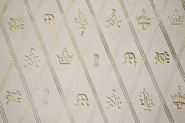 Mauerziegel der Kirche im Zentrum von crugnola varese — Stockfoto