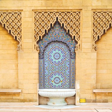 Fas Afrika eski antika inşaat mousque dostum çeşme