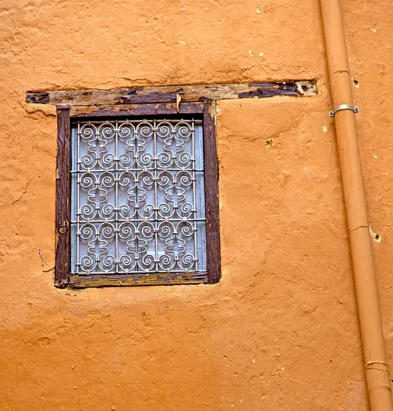 Finestra in marocco africa arancione storico — Foto Stock