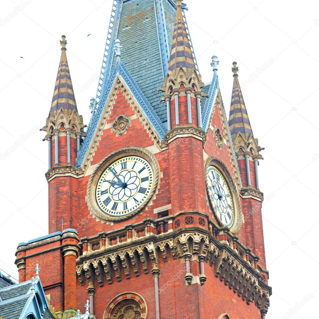 old architecture in london england windows and brick exterior wa