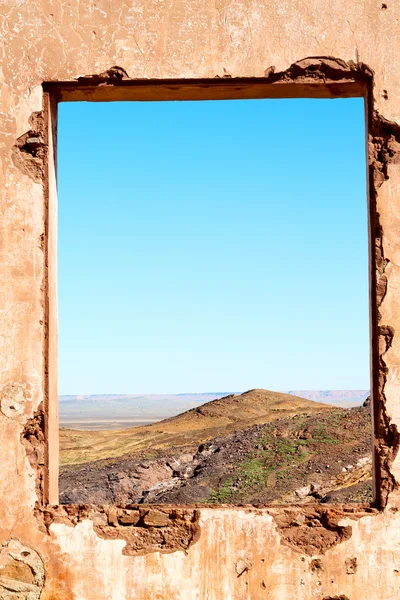 Sahara Afrika Fas pencere tarihsel Köyü — Stok fotoğraf