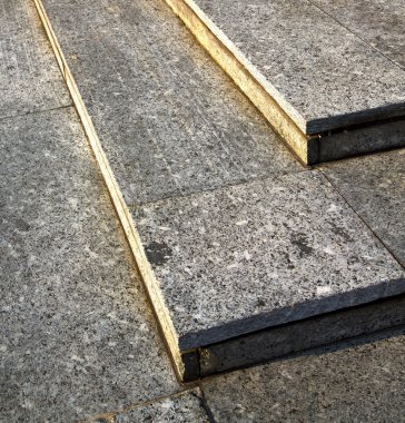 çinilerini ve mermer Turbigo sokak kaldırım