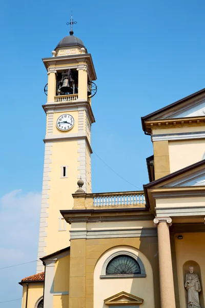 Ancien clock to  in italy europe old  stone and bell — Stock Photo, Image