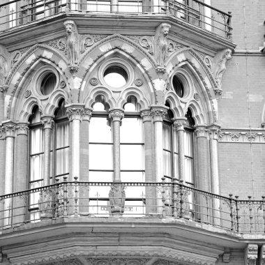 duvar binalar Londra İngiltere'de windows ve tuğla exteri