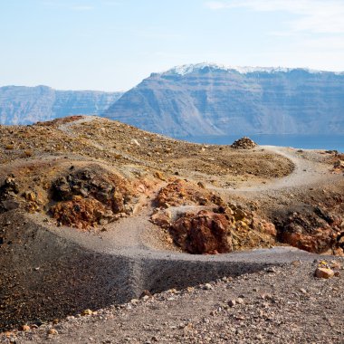 volkanik arazi Avrupa santorini Yunanistan gökyüzü ve Akdeniz s