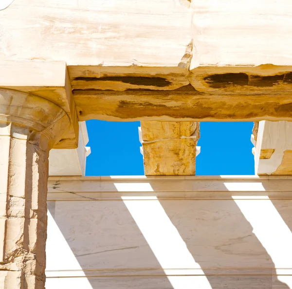 Partenón y athens históricos en Grecia la vieja arquitectura — Foto de Stock
