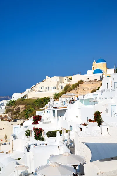 Griego en santorini y cielo — Foto de Stock