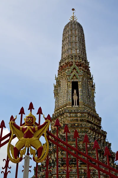 Ásia tailândia em bangkok templo mosaico abstrato — Fotografia de Stock