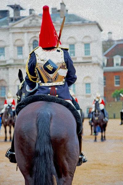 En Londres caballo de Inglaterra y caballería para la reina —  Fotos de Stock