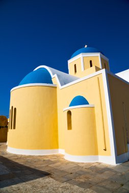 Santorini Yunanistan eski ve gökyüzü