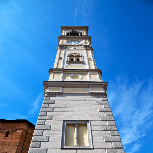 Monument  clock tower in italy europe old  stone and bell — Stock Photo, Image