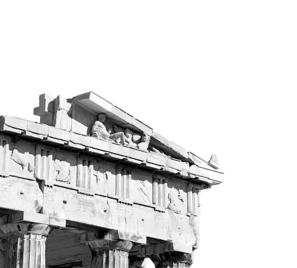 Na Grécia a antiga arquitetura e lugar histórico parthenon em — Fotografia de Stock