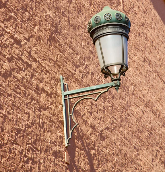 Pouliční lampa v Maroku Afrika staré lucerny venku a de — Stock fotografie