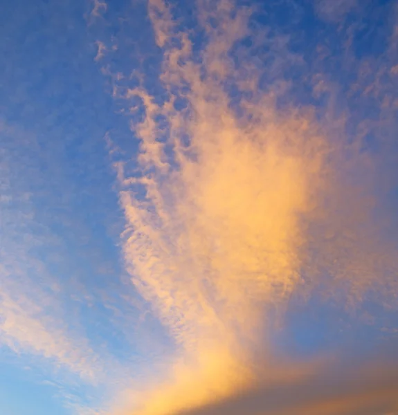 Alba nel cielo colorato bianco nuvole morbide e astratto backgr — Foto Stock