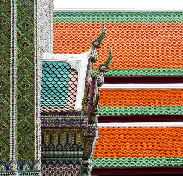 Bangkok im Tempelhimmel und Farben Religionsmosaik — Stockfoto