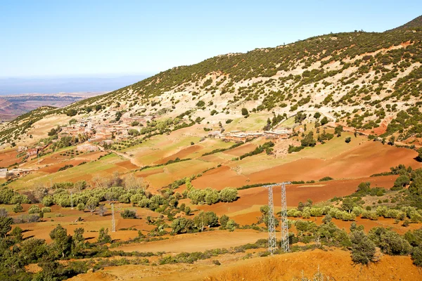 Dades valle en línea eléctrica morocco — Foto de Stock