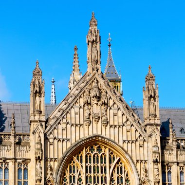 Londra eski tarihi Parlamento cam pencere structur içinde