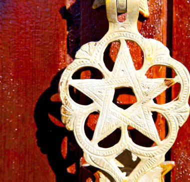 metal paslı kahverengi Fas Afrika eski kırmızı altın yıldız