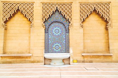 fountain in    africa old antique   mousque palace