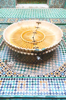 fountain in morocco africa old   palace