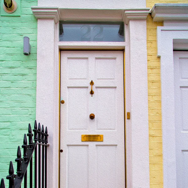 Notting   hill  area  in london england old suburban and antique — Stock Photo, Image
