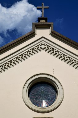 abbiate çapraz varese İtalya eski gül pencere güneşli d kilise