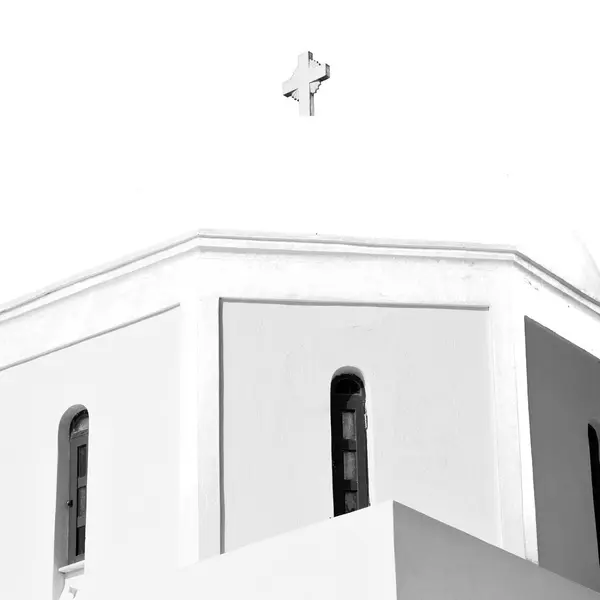 In santorini griechenland alter bau und der himmel — Stockfoto