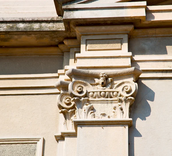 Columna antigua abstracta en el país de Europa italia y mármol —  Fotos de Stock