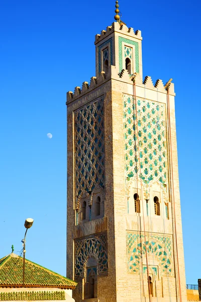 Sejarah di maroc africa minaret moon — Stok Foto