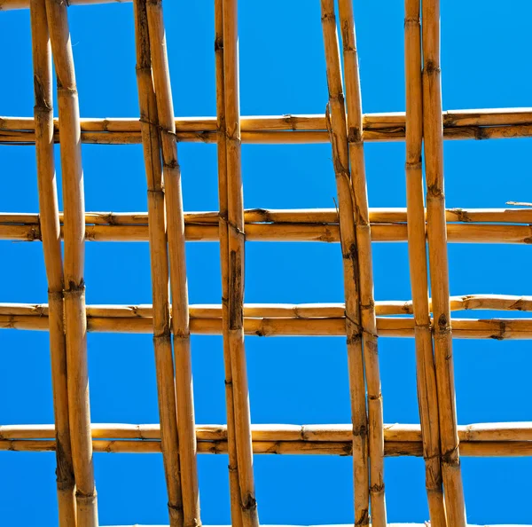 Techo de bambú abstracto morocco en el cielo de África —  Fotos de Stock