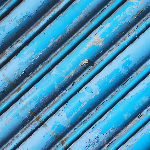 Blå abstrakt metall i englan london räcke stål och bak — Stockfoto