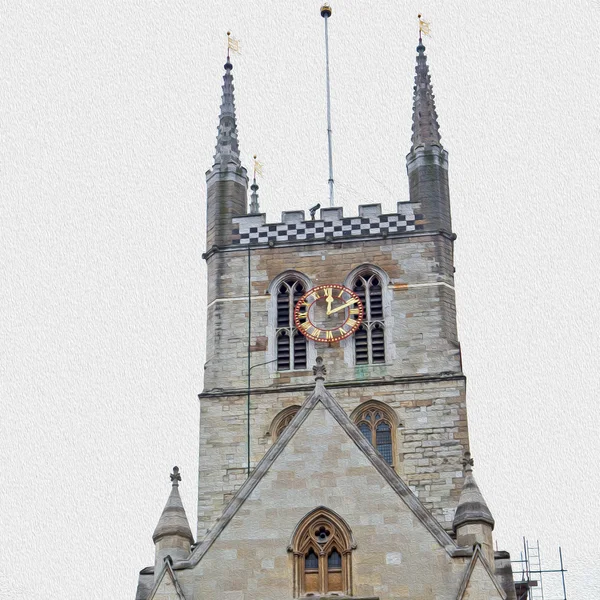 Porte southwark cathédrale à Londres en Angleterre vieille construction un — Photo