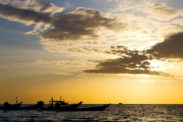 Asia kho tao bay isle sunset solen — Stockfoto