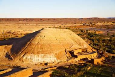 Hill Afrika'da Fas Köyü tuğla duvar