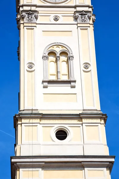 Building  clock tower in italy europe   and — Stock Photo, Image