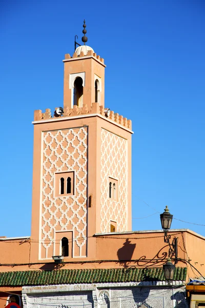 Geschiedenis in Maroc Afrika minaret dak — Stockfoto