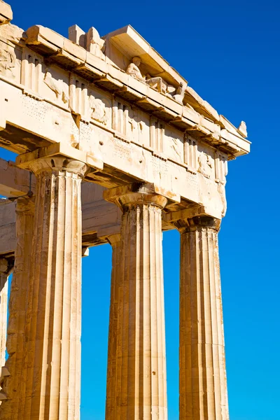 Στην Ελλάδα την παλιά αρχιτεκτονική και Αθήνα — Φωτογραφία Αρχείου