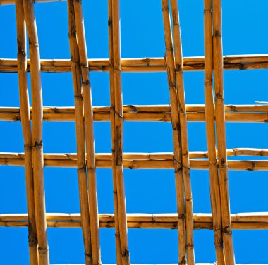 Fas soyut bambu çatı Afrika gökyüzünde