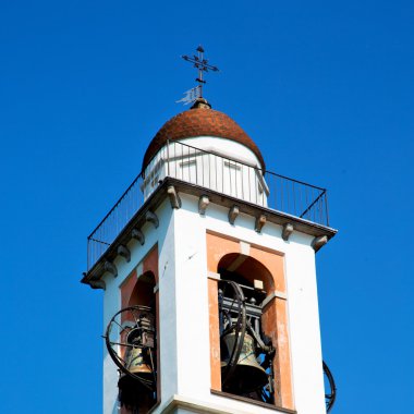 Eski Saat Kulesi İtalya Avrupa eski taş ve çan