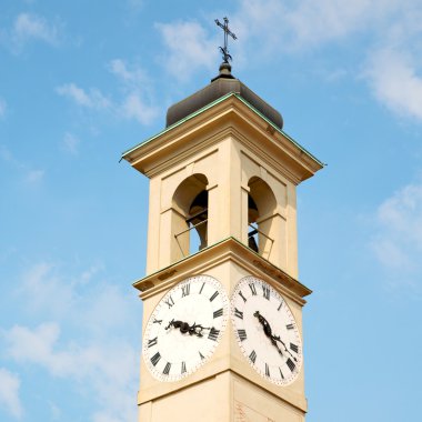 Eski Saat Kulesi İtalya Avrupa eski taş ve çan
