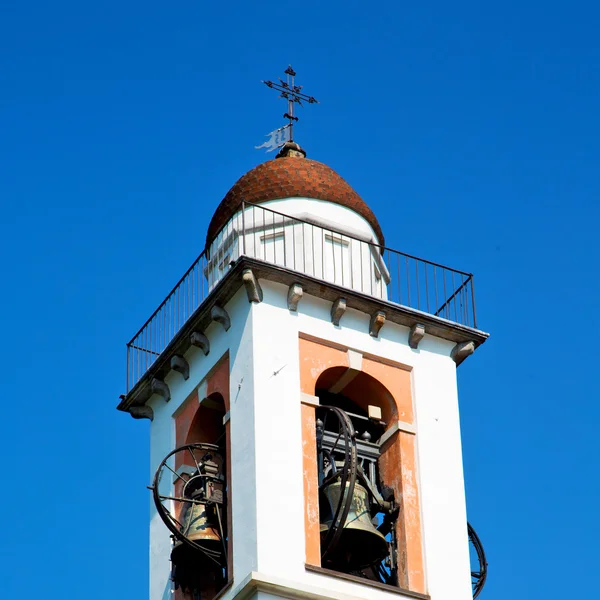 Eski Saat Kulesi İtalya Avrupa eski taş ve çan — Stok fotoğraf