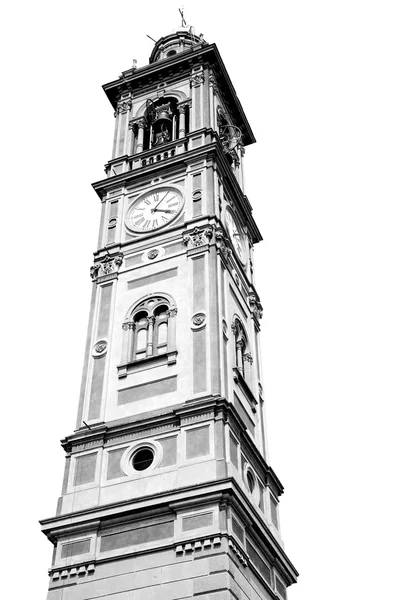 Monumento torre relógio em itália europa pedra velha e sino — Fotografia de Stock