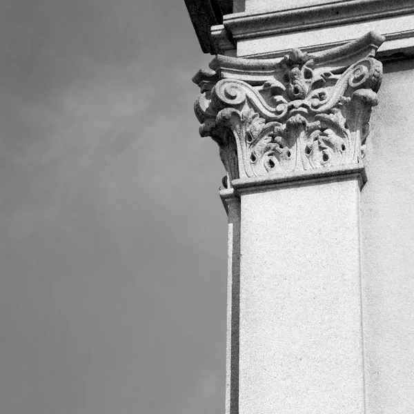 Columna antigua abstracta en el país de Europa italia y mármol —  Fotos de Stock